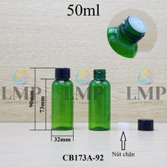 Chai vai tròn nắp vặn trơn 50ml ( có nút chặn )
