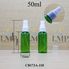 Chai vai tròn đầu phun sương sọc 50ml