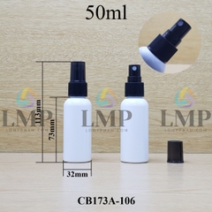 Chai vai tròn đầu phun sương sọc 50ml