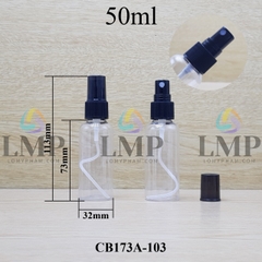 Chai vai tròn đầu phun sương sọc 50ml