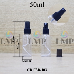 Chai vai tròn đầu phun sương sọc 50ml