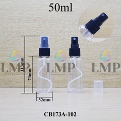 Chai vai tròn đầu phun sương sọc 50ml