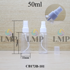 Chai vai tròn đầu phun sương sọc 50ml