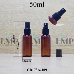 Chai vai tròn đầu phun sương sọc 50ml