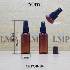 Chai vai tròn đầu phun sương sọc 50ml