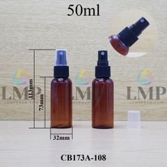 Chai vai tròn đầu phun sương sọc 50ml