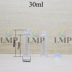 Chai vai ngang nắp nhôm cuốn 30ml