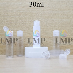 Chai vai ngang nắp bật trơn 30ml