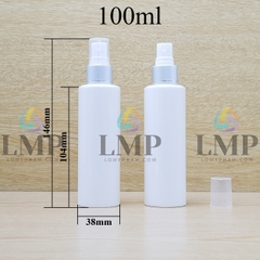 Chai PETG vai ngang đầu phun sương xi 1 viền