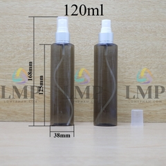 Chai PETG vai ngang đầu phun sương xi 1 viền