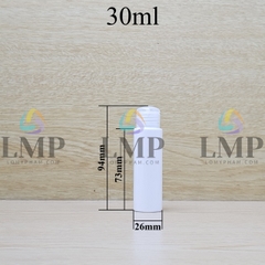 Chai vai ngang nắp bật trơn 30ml