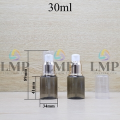 Chai PETG vai ngang đầu xịt giọt xi