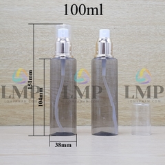 Chai PETG vai ngang đầu phun sương xi