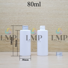 Chai PETG vai ngang nắp nhôm cuốn