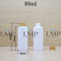 Chai PETG vai ngang nắp nhôm cuốn