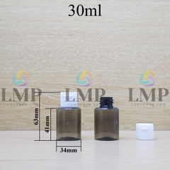 Chai PETG vai ngang nắp bật sọc