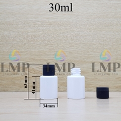 Chai PETG vai ngang nắp bật sọc