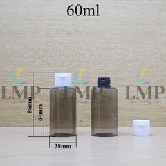 Chai PETG vai ngang nắp bật sọc