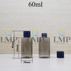 Chai PETG vai ngang nắp bật sọc