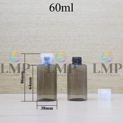 Chai PETG vai ngang nắp bật sọc