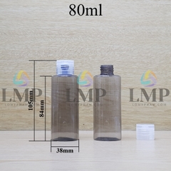 Chai PETG vai ngang nắp bật sọc