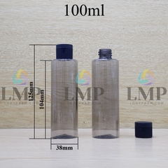 Chai PETG vai ngang nắp bật sọc