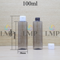 Chai PETG vai ngang nắp bật sọc