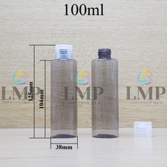 Chai PETG vai ngang nắp bật sọc