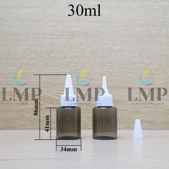 Chai PETG vai ngang nắp nhọn sọc