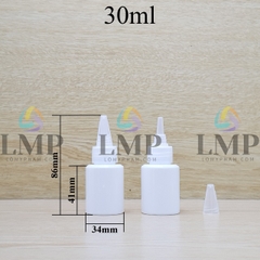 Chai PETG vai ngang nắp nhọn sọc