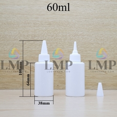 Chai PETG vai ngang nắp nhọn sọc