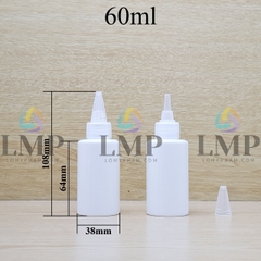 Chai PETG vai ngang nắp nhọn sọc