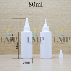 Chai PETG vai ngang nắp nhọn sọc
