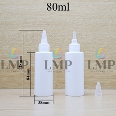 Chai PETG vai ngang nắp nhọn sọc