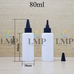 Chai PETG vai ngang nắp nhọn sọc