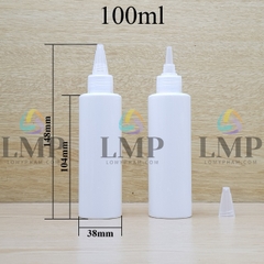 Chai PETG vai ngang nắp nhọn sọc