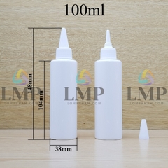 Chai PETG vai ngang nắp nhọn sọc