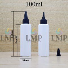 Chai PETG vai ngang nắp nhọn sọc