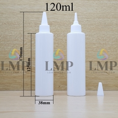 Chai PETG vai ngang nắp nhọn sọc