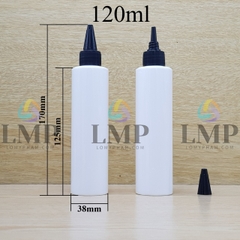 Chai PETG vai ngang nắp nhọn sọc