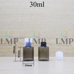 Chai PETG vai ngang nắp nhấn