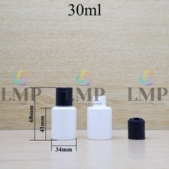 Chai PETG vai ngang nắp nhấn