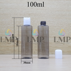 Chai PETG vai ngang nắp nhấn