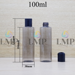 Chai PETG vai ngang nắp nhấn