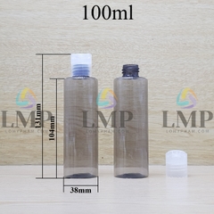 Chai PETG vai ngang nắp nhấn