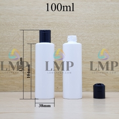 Chai PETG vai ngang nắp nhấn