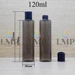 Chai PETG vai ngang nắp nhấn