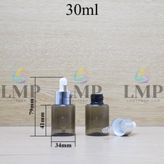 Chai PETG vai ngang nắp bóp khoen nhôm