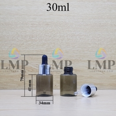 Chai PETG vai ngang nắp bóp khoen nhôm