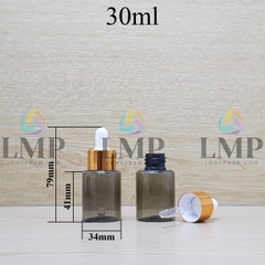 Chai PETG vai ngang nắp bóp khoen nhôm